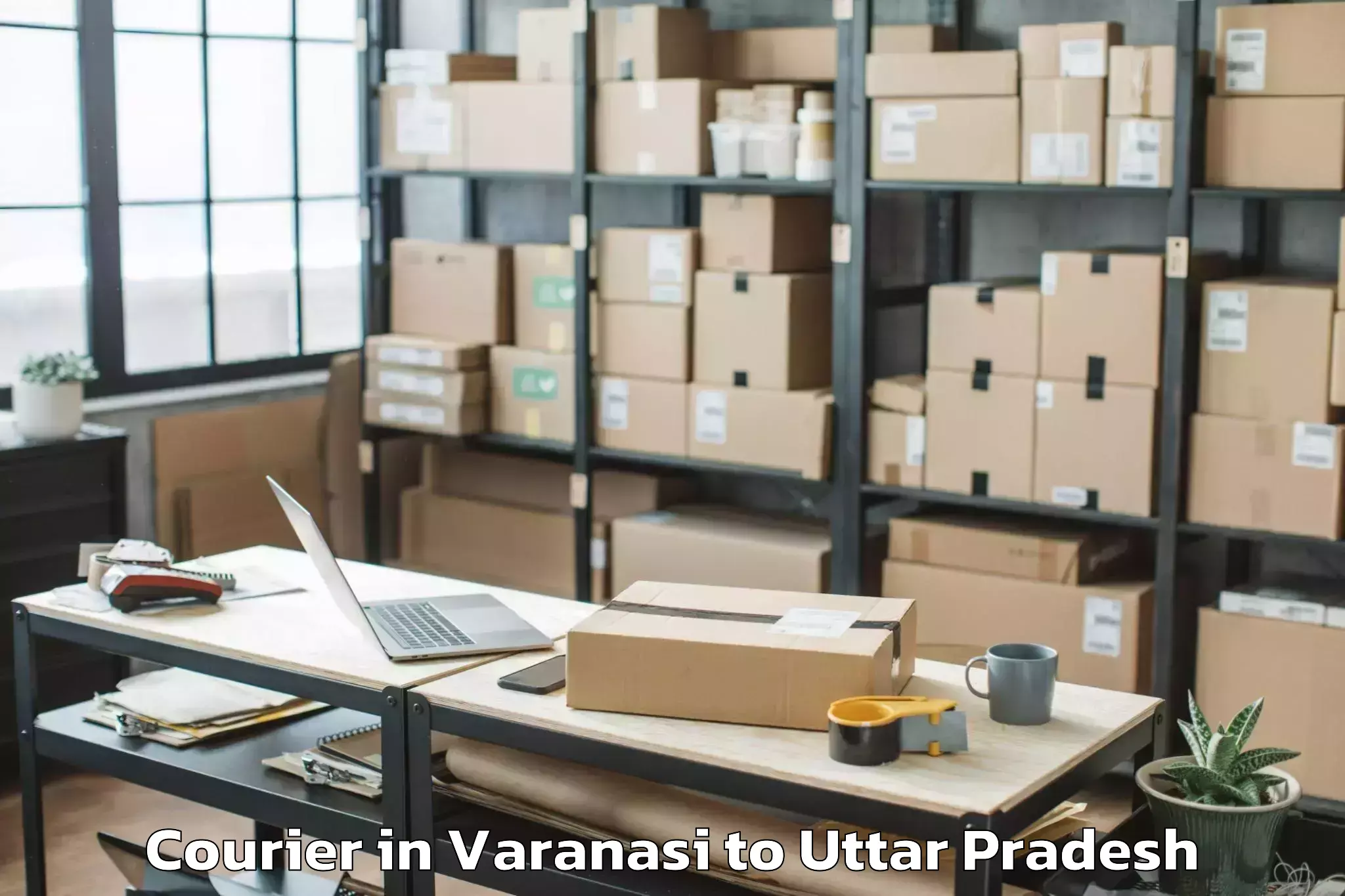 Trusted Varanasi to Kharkhauda Courier